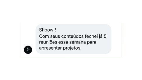 Depoimento de cliente sobre o Kit